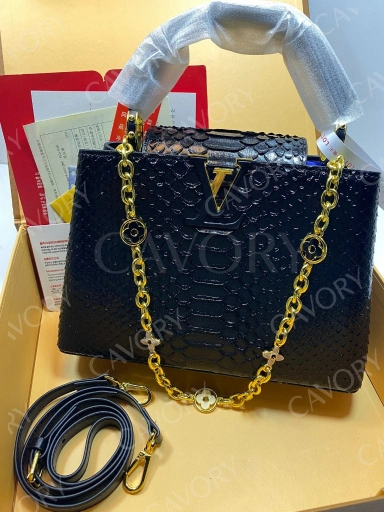 Louis Vuitton Capucines MM Python Skin Bag