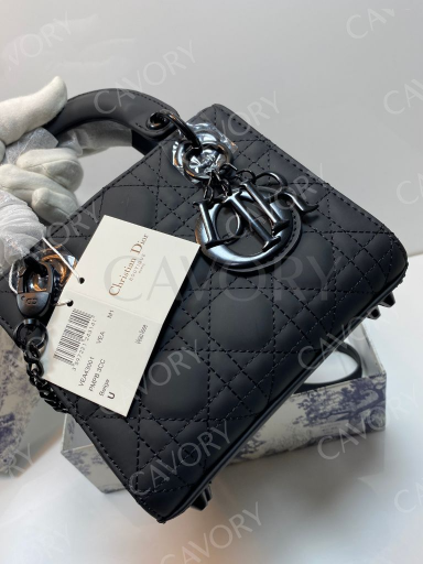 Lady Dior Mini Bag – Black Matte Cannage