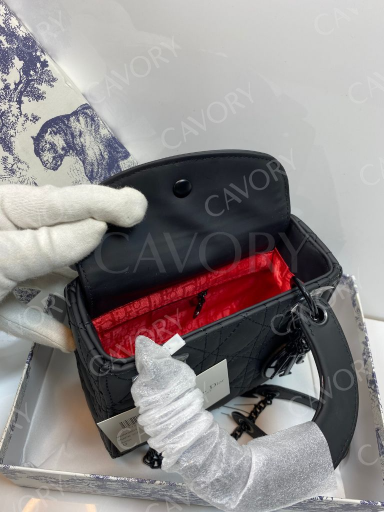 Lady Dior Mini Bag – Black Matte Cannage