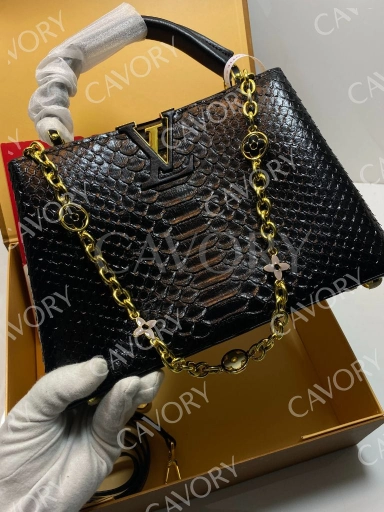 Louis Vuitton Capucines MM Python Skin Bag