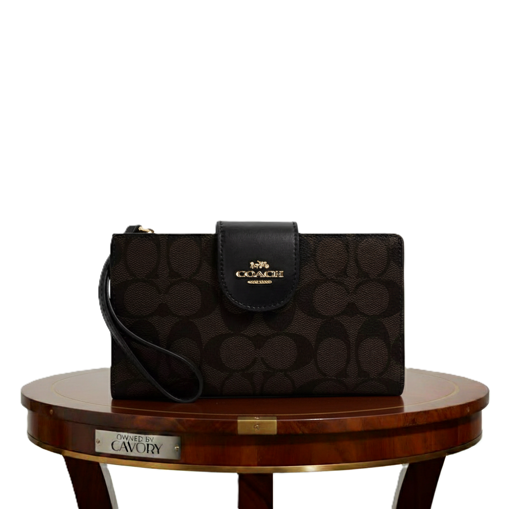 Coach Signature Flap Wallet