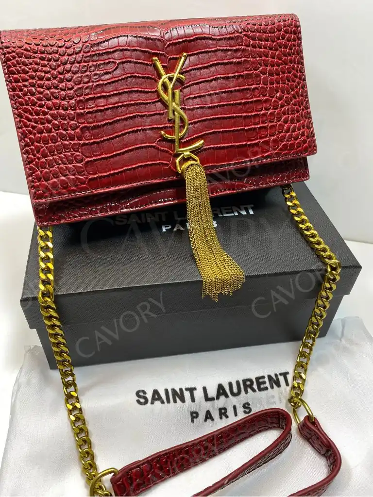 YSL Monogram Shoulder Tassel Bag