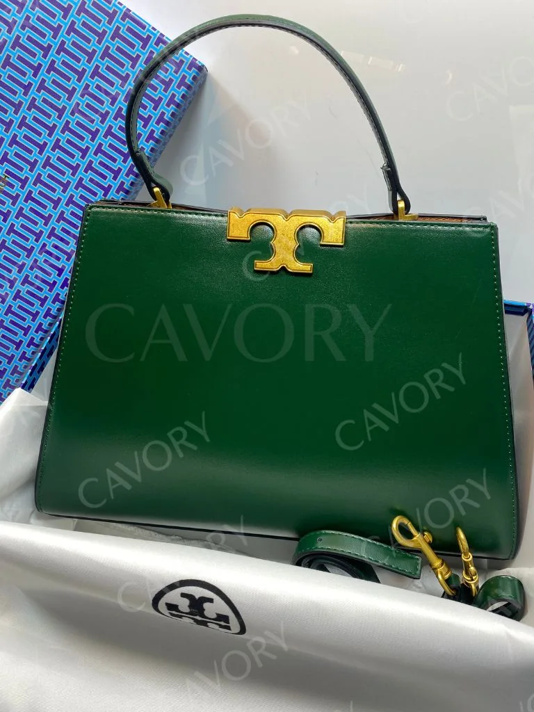 Tory Burch Lee Radziwill Leather Top Handle Bag