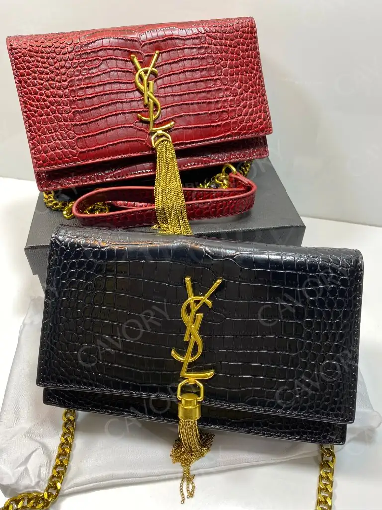 YSL Monogram Shoulder Tassel Bag