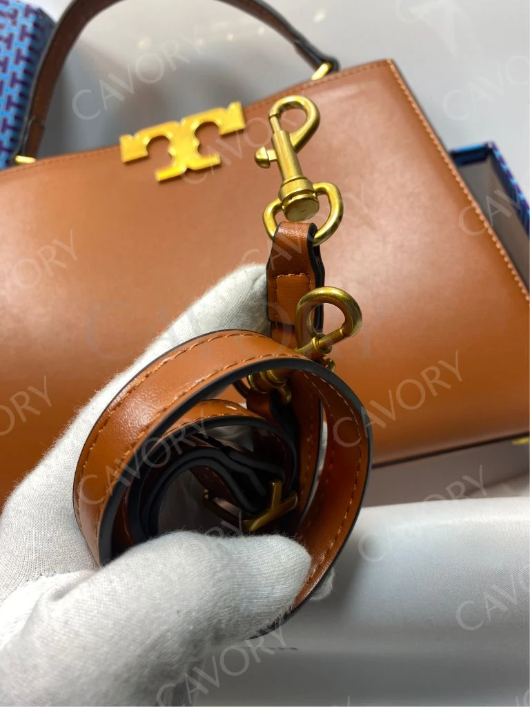 Tory Burch Lee Radziwill Leather Top Handle Bag