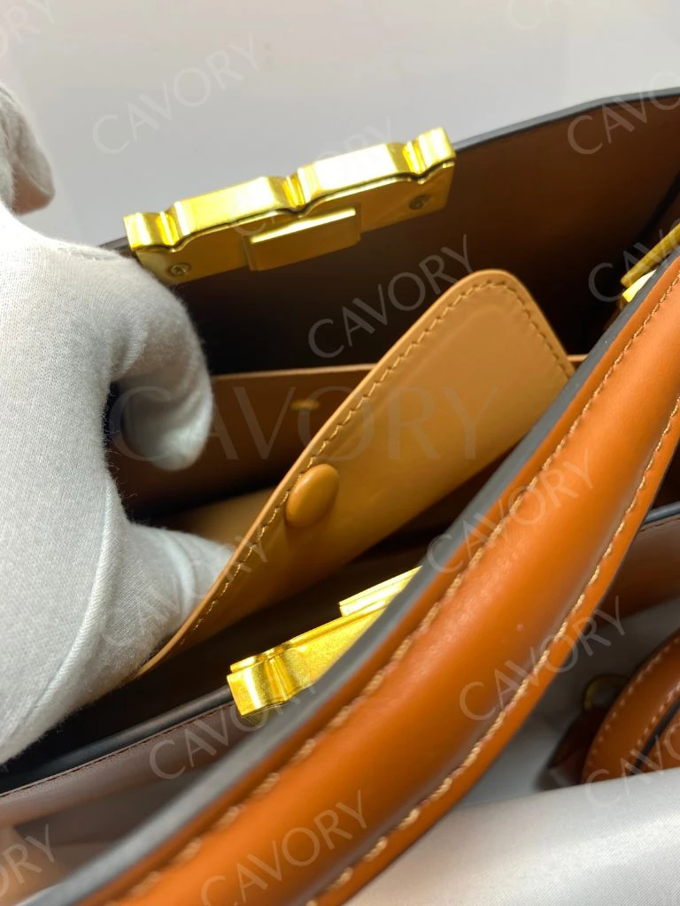 Tory Burch Lee Radziwill Leather Top Handle Bag