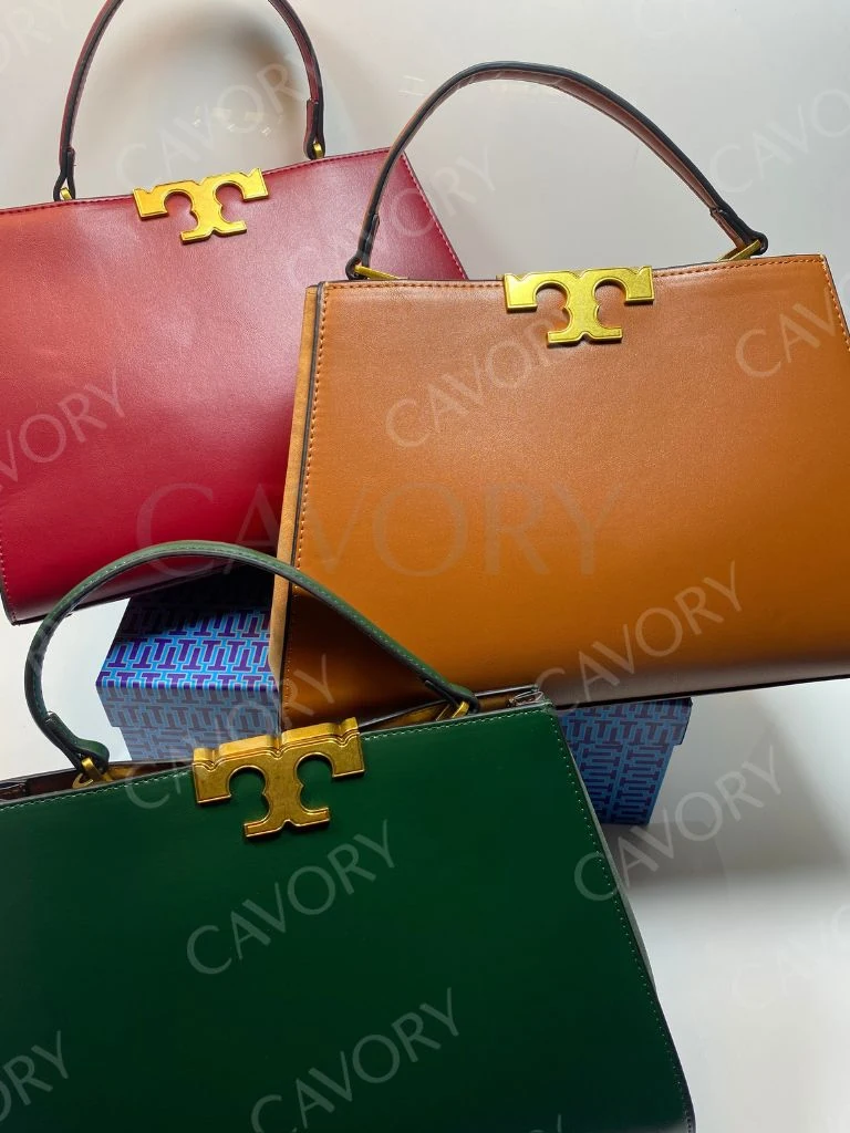 Tory Burch Lee Radziwill Leather Top Handle Bag