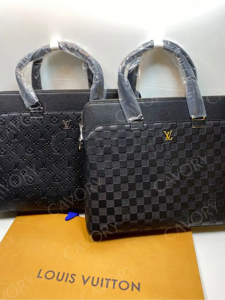 Louis Vuitton Men’s Briefcase Bag – Damier Graphite & Monogram Shadow