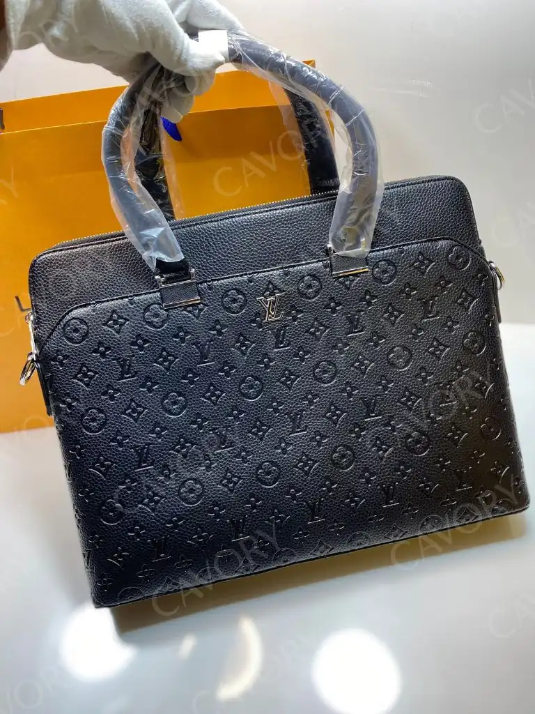 Louis Vuitton Men’s Briefcase Bag – Damier Graphite & Monogram Shadow