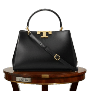 Tory Burch Eleanor Satchel Bag – Black with Gold Hardware