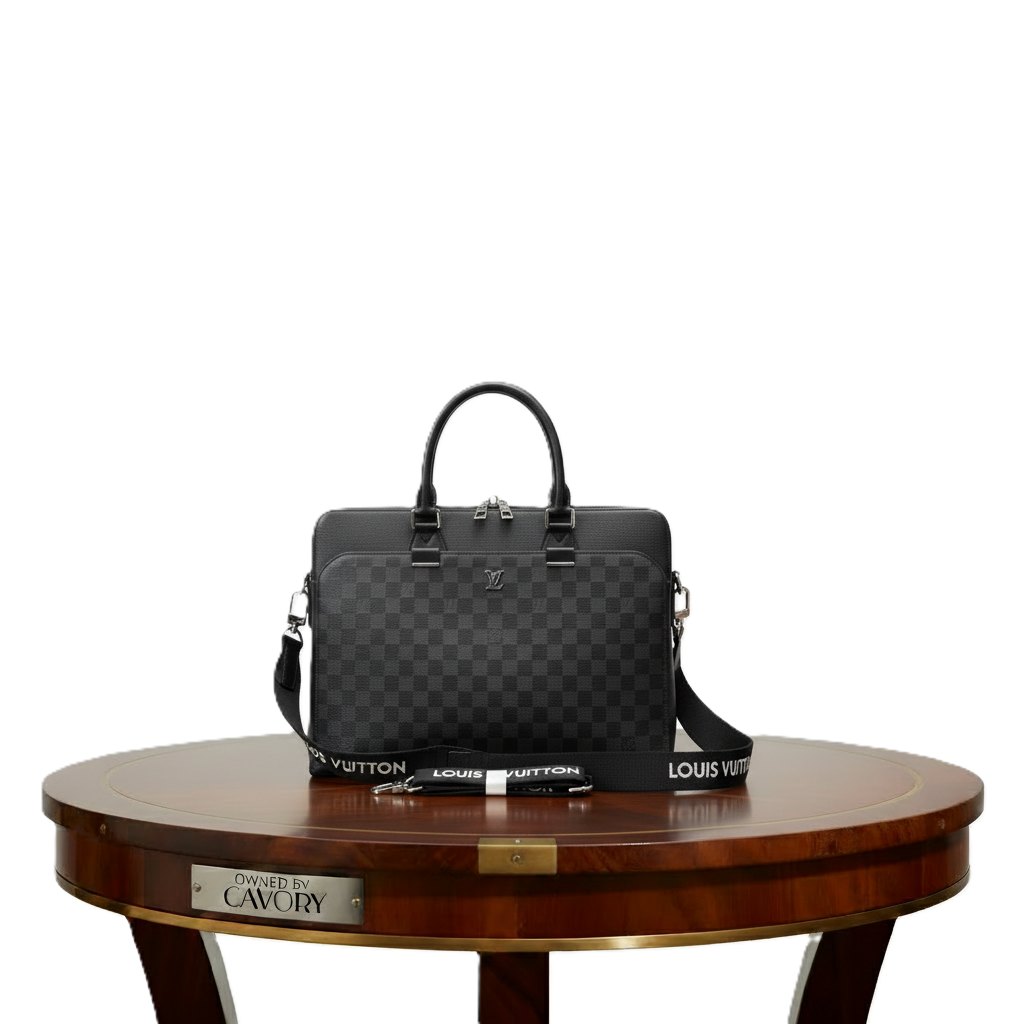 Louis Vuitton Men’s Briefcase Bag – Damier Graphite & Monogram Shadow