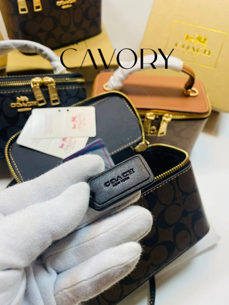 Coach Signature Canvas Mini Vanity Case Bag