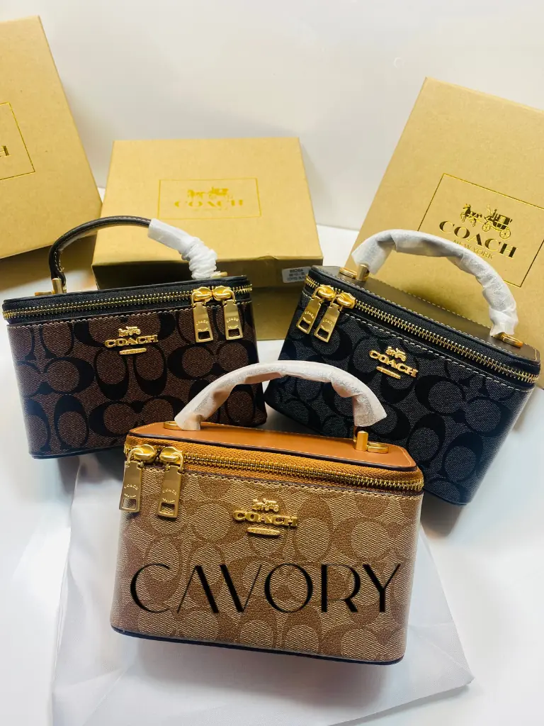 Coach Signature Canvas Mini Vanity Case Bag