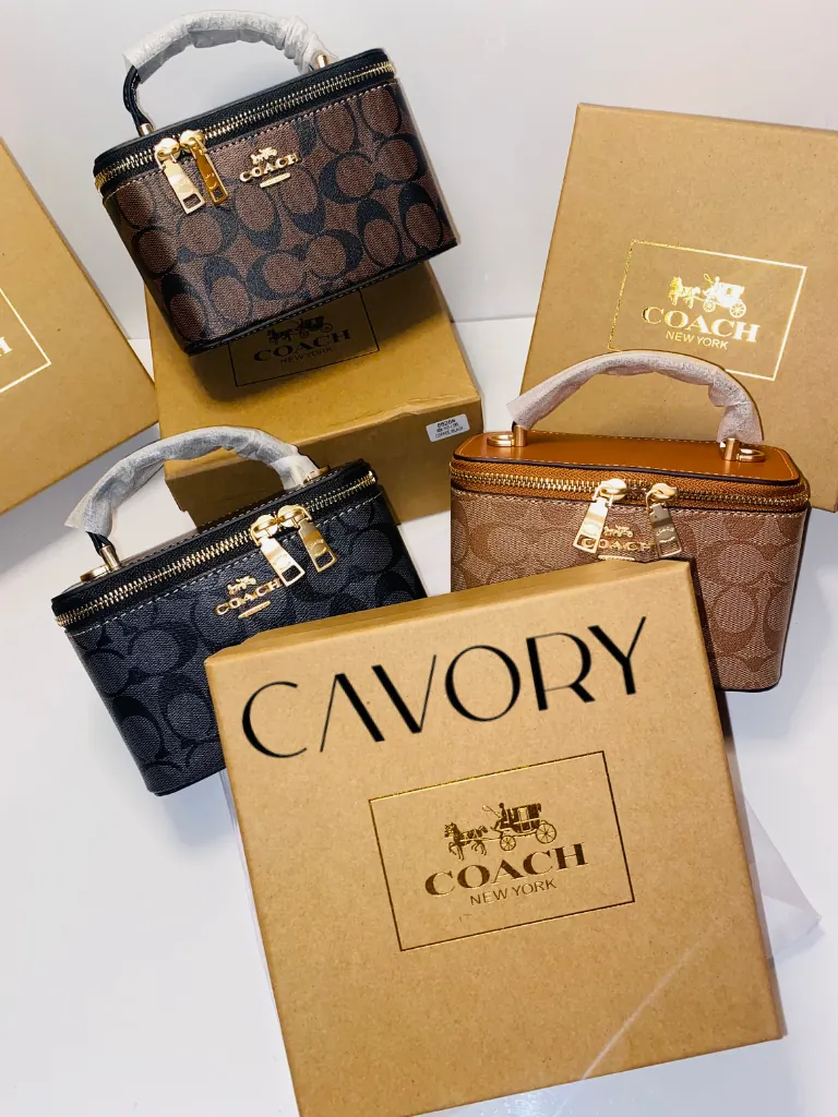 Coach Signature Canvas Mini Vanity Case Bag