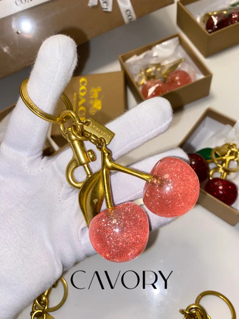 Coach Glitter Cherry Bag Charm