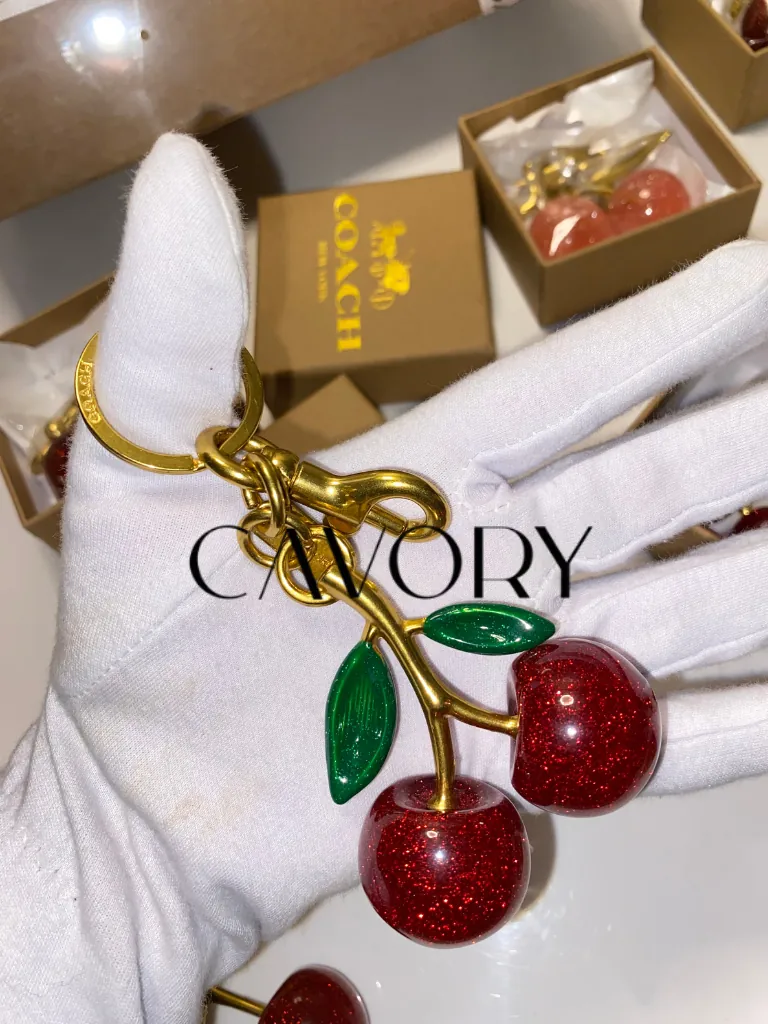 Coach Glitter Cherry Bag Charm