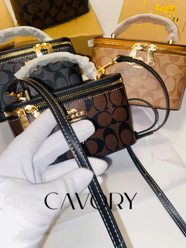 Coach Signature Canvas Mini Vanity Case Bag