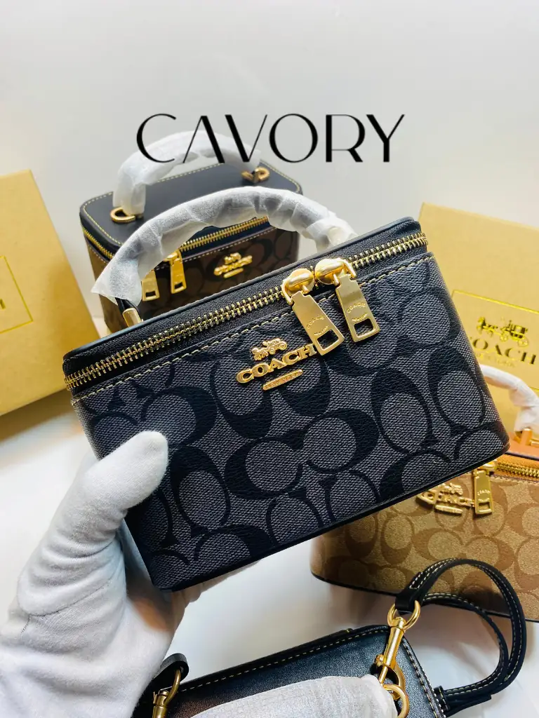 Coach Signature Canvas Mini Vanity Case Bag