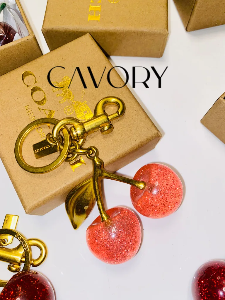 Coach Glitter Cherry Bag Charm
