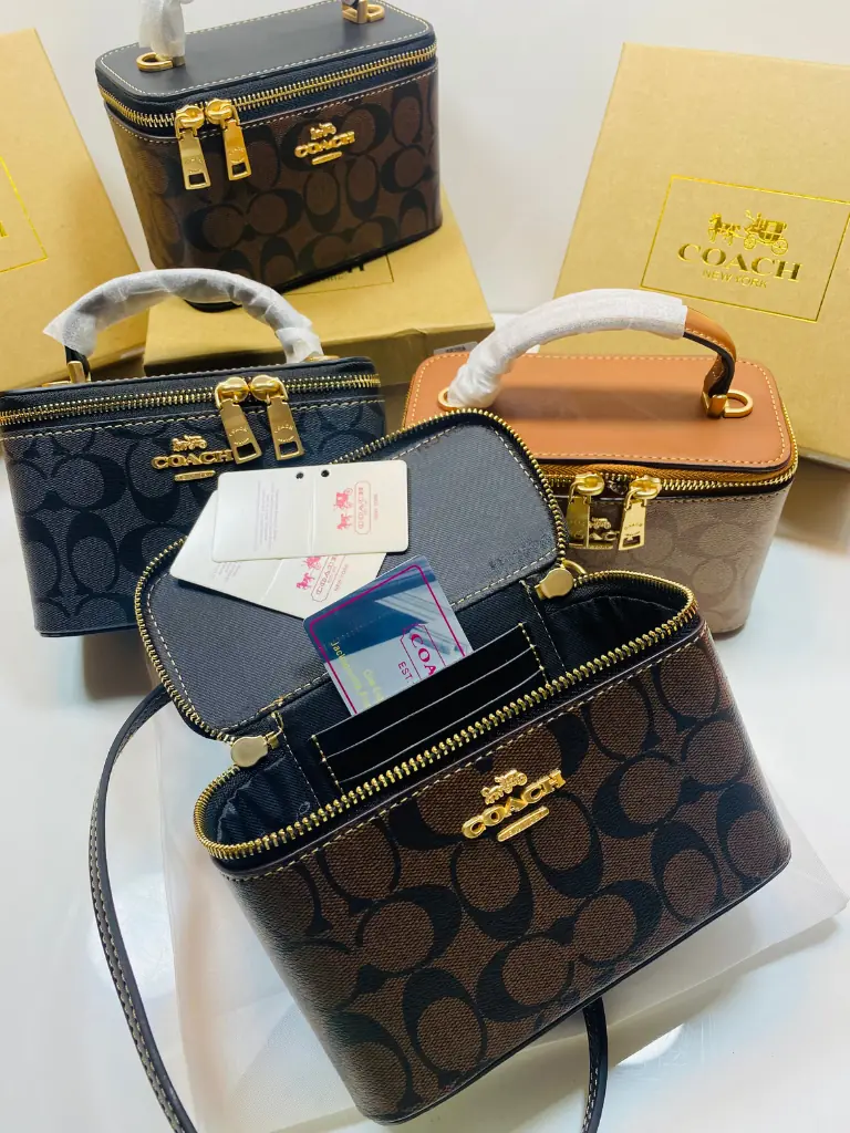 Coach Signature Canvas Mini Vanity Case Bag