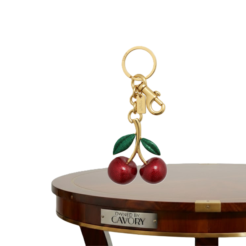 Coach Glitter Cherry Bag Charm