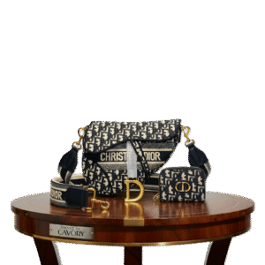 Dior Oblique Canvas Saddle Bag & Wallet Gift Set