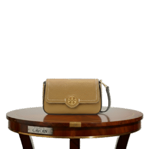 Tory Burch Miller Mini Crossbody Bag – Tan Pebbled Leather
