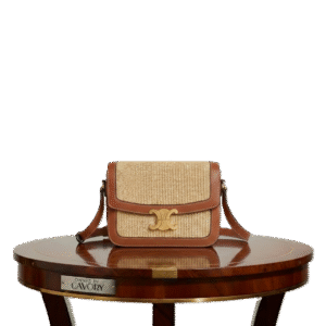 Celine Teen Triomphe Bag – Raffia Effect & Natural Calfskin