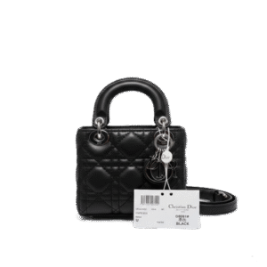 Lady Dior Micro Bag – Cannage Lambskin with Silver Hardware