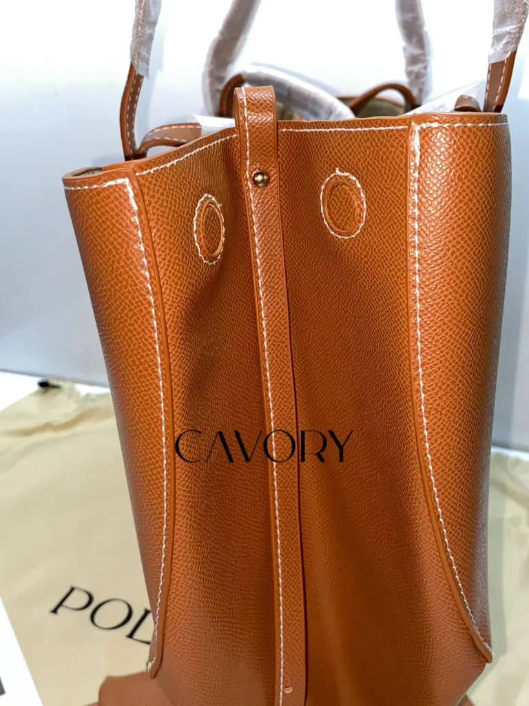 Polène Cyme Textured Leather Tote