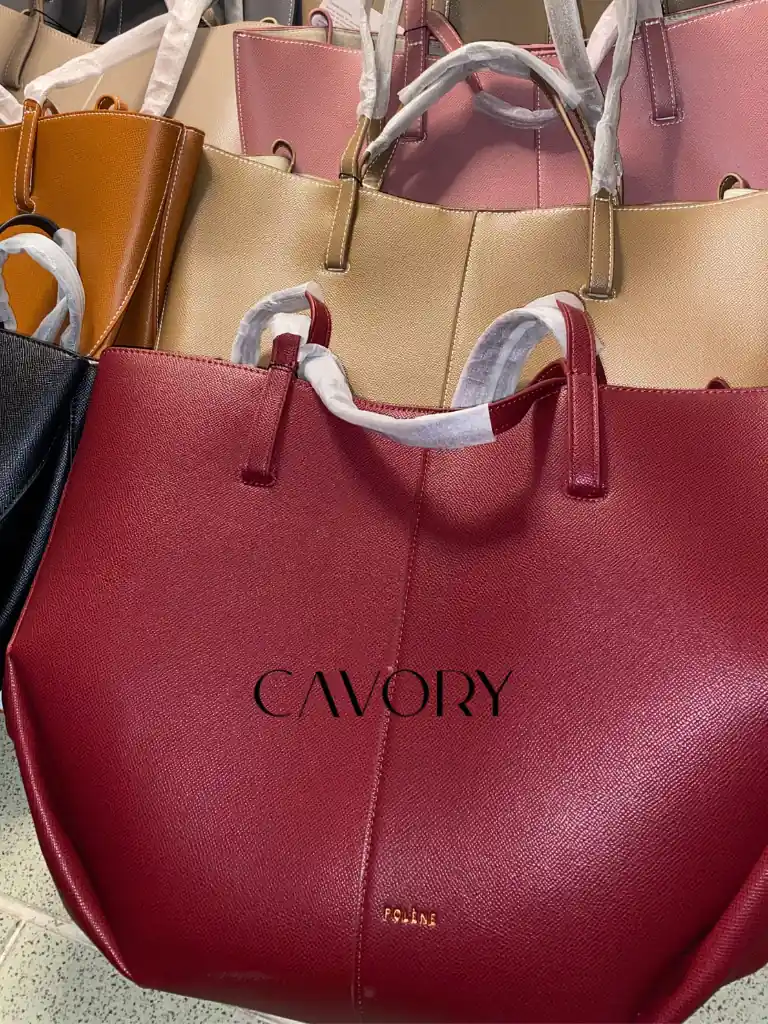 Polène Cyme Textured Leather Tote