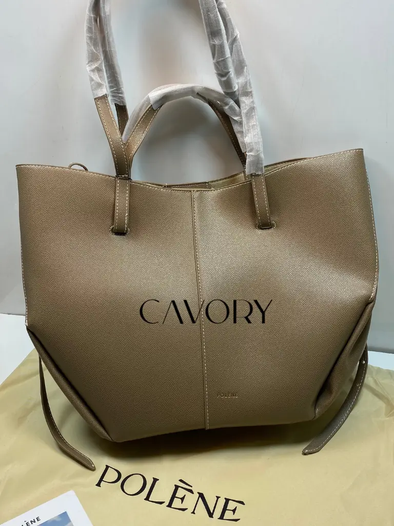 Polène Cyme Textured Leather Tote