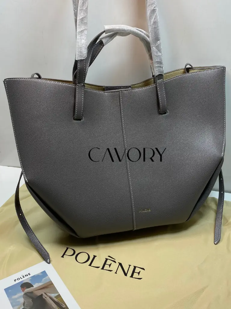 Polène Cyme Textured Leather Tote