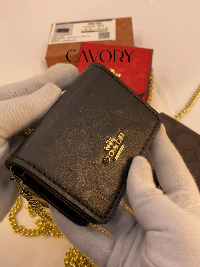 Coach Mini Wallet On A Chain In Signature Leather