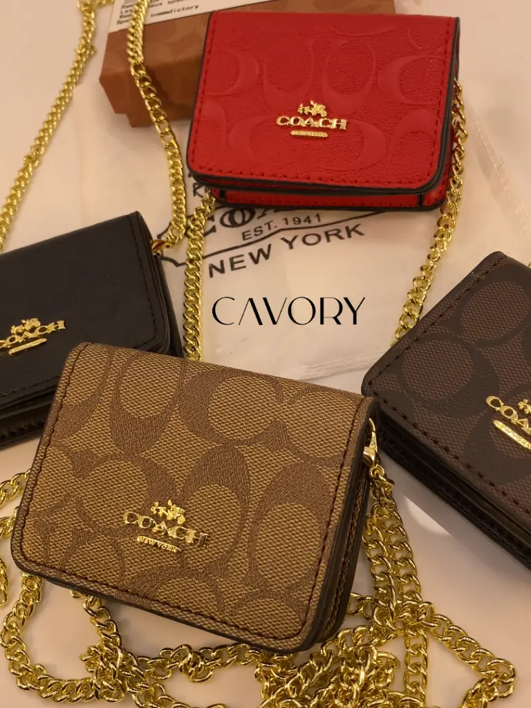 Coach Mini Wallet On A Chain In Signature Leather