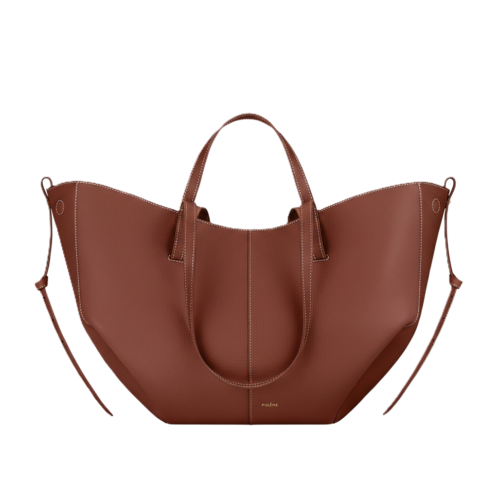 Polène Cyme Textured Leather Tote