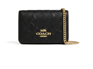 Coach Mini Wallet On A Chain In Signature Leather