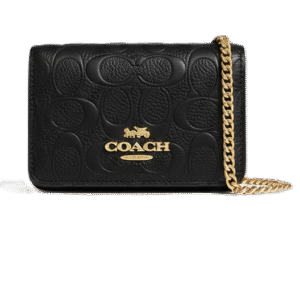 Coach Mini Wallet On A Chain In Signature Leather